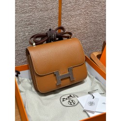 에르메스 Hermes Constance 24cm chèvre 37 Gold/silver