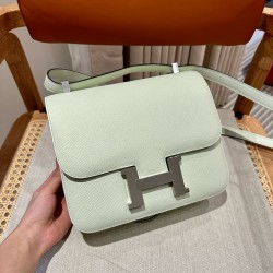에르메스 Hermes Constance 24cm Epsom 0S Vert Fizz/silver