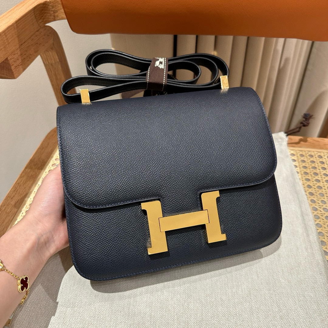 에르메스 Hermes Constance 24cm Epsom 2Z Blue nuit/gold