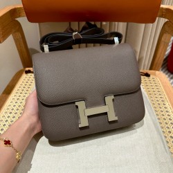 에르메스 Hermes Constance 24cm Epsom 8F Etain/silver