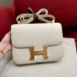 에르메스 Hermes Constance 24cm Epsom 10 Craie/gold