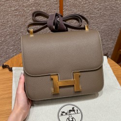 에르메스 Hermes Constance 24cm Epsom 18 Etoupe/gold
