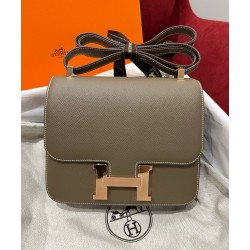 에르메스 Hermes Constance 24cm Epsom 18 Etoupe/Rose gold