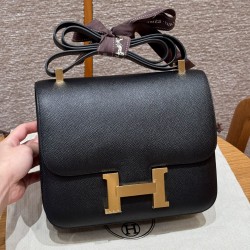 에르메스 Hermes Constance 24cm Epsom 89 Noir/gold