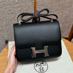 에르메스 Hermes Constance 24cm Epsom 89 Noir/silver