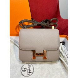 에르메스 Hermes Constance 24cm Epsom M8 Girs Asphalte/Rose gold