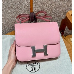에르메스 Hermes Constance 24cm Swift 3Q Rose Sakura/silver