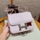 에르메스 Hermes Constance with mirror 19cm chèvre 09 Mauve pale/silver