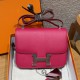 에르메스 Hermes Constance with mirror 24cm chèvre 90 Framboise/silver
