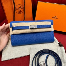 에르메스 Hermes Constance to go 20cm Epsom 7T Blue electric/silver