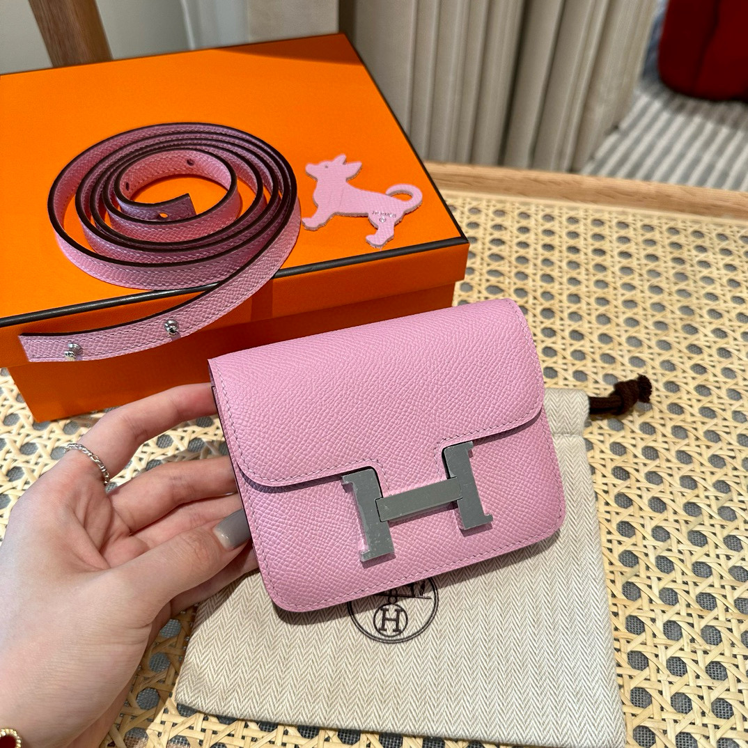 에르메스 Hermes Constance slim 12.4cm Epsom X9 Mauve sylvestre/silver