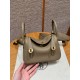에르메스 Hermes Mini Lindy 19cm Clemence 8Q Beige Marfa/gold