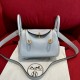 에르메스 Hermes Mini Lindy 19cm Swift 4Z Girs Mouette/gold