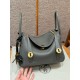 에르메스 Hermes Lindy 26cm Clemence 0L Gris Meyer/gold