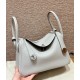 에르메스 Hermes Lindy 26cm Clemence 08 Blue pale/silver