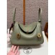 에르메스 Hermes Lindy 26cm Clemence Q1 Sauge/gold