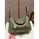 에르메스 Hermes Lindy 26cm Clemence Q1 Sauge/silver