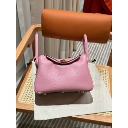 에르메스 Hermes Lindy 26cm Clemence X9 Mauve Sylvestre/gold