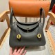 에르메스 Hermes Lindy Touch 26cm Clemence 88 Graphite/gold
