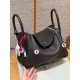 에르메스 Hermes Lindy 30cm Clemence 3S Macassar/silver