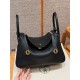 에르메스 Hermes Lindy 30cm Clemence 89 Noir/gold