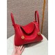 에르메스 Hermes Lindy 30cm Clemence Q5 Rouge casaque/gold