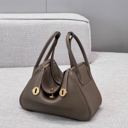 에르메스 Hermes Lindy 26cm TC 18 Etoupe/gold