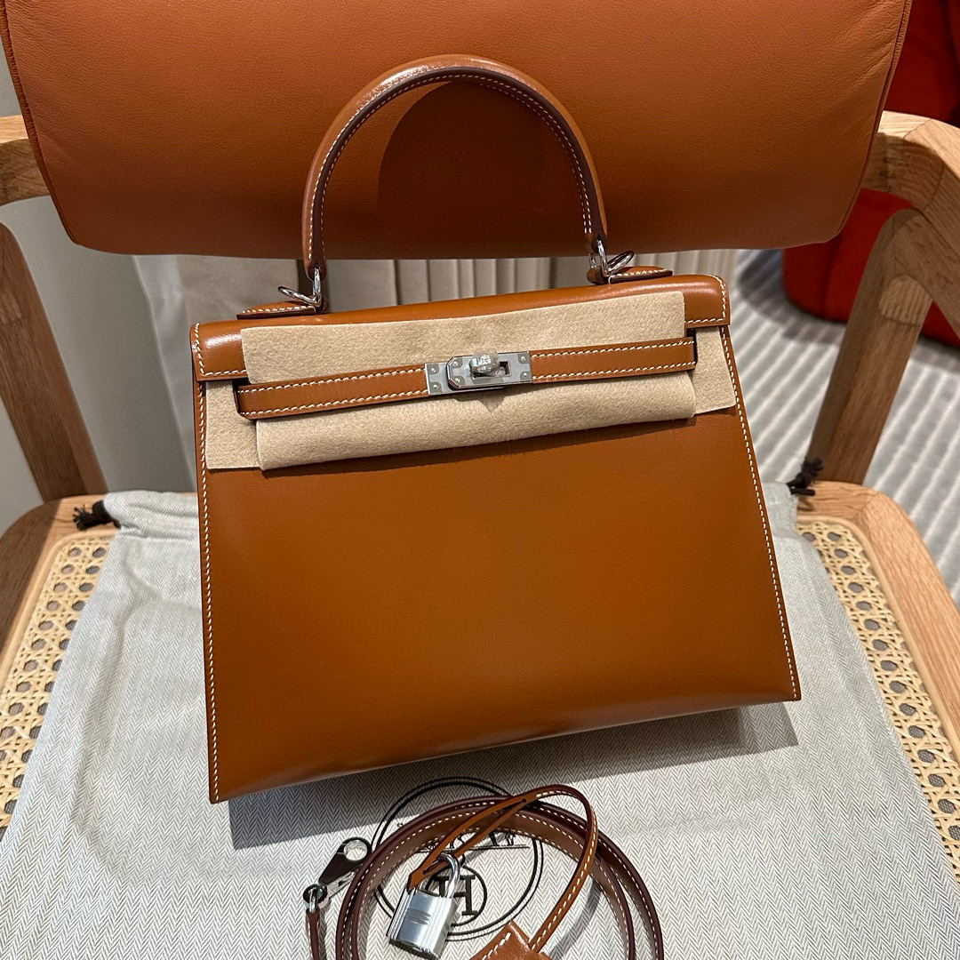에르메스 Hermes Kelly 25cm Box 37 Gold/silver