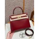 에르메스 Hermes Kelly 25cm Box 55 Rouge H/gold
