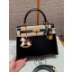 에르메스 Hermes Kelly 25cm Box 89 Noir/gold