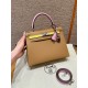 에르메스 Hermes Kelly 25cm Epsom 0M Chai X9 Mauve 9R Lime/silver