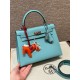 에르메스 Hermes Kelly 25cm Epsom 3P Blue atoll/silver