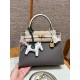 에르메스 Hermes Kelly 25cm Epsom 8F Etain and 10 Craie/gold