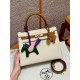 에르메스 Hermes Kelly 25cm Epsom i2 Nata and 37 Gold/gold