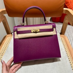 에르메스 Hermes Kelly 25cm Epsom P9 Anemone/gold