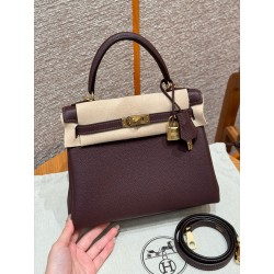 에르메스 Hermes Kelly 25cm Togo 0G Rouge seller/gold