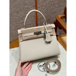 에르메스 Hermes Kelly 25cm Togo 8L Beton/silver