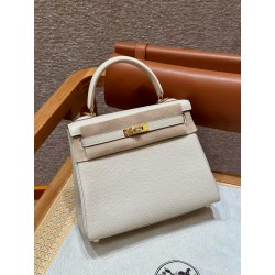 에르메스 Hermes Kelly 25cm Togo 10 Craie/gold