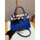 에르메스 Hermes Kelly 25cm Lizard 7T Blue electric/gold