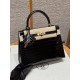 에르메스 Hermes Kelly 25cm Niloticus 89 Noir/gold