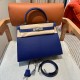 에르메스 Hermes Kelly 28cm Epsom 7T Blue Electric/silver