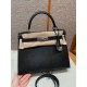 에르메스 Hermes Kelly 28cm Epsom 89 Noir/silver