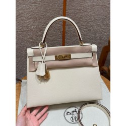 에르메스 Hermes Kelly 28cm Epsom i2 Nata/gold