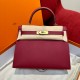 에르메스 Hermes Kelly 28cm Epsom K1 Rouge  Grenat/gold