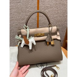 에르메스 Hermes Kelly 28cm Togo 18 Etoupe/gold