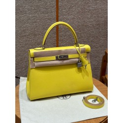 에르메스 Hermes Kelly 32cm Swift 9R Lime/silver