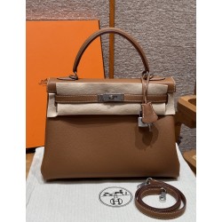에르메스 Hermes Kelly 32cm Togo 37 Gold/silver