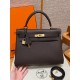 에르메스 Hermes Kelly 32cm Togo 47 Chocolat/gold