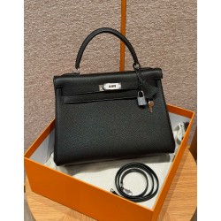 에르메스 Hermes Kelly 32cm Togo 89 Noir/silver