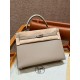 에르메스 Hermes Kelly 35cm Epsom 81 Gris tourtelle/silver